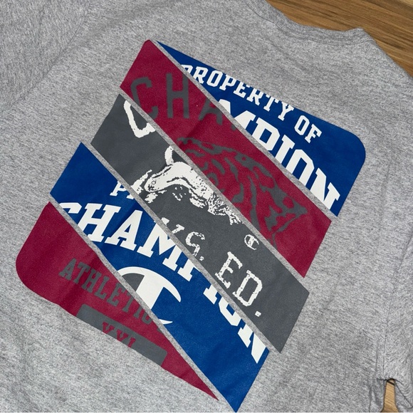 Vintage 1950s Champion Running Man Jersey T Shirt Striped Sleeves Sale - Picture 2 of 8